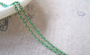 Accessories - 16 Ft (5m) Of Green Textured Brass Oval Cable Chain 1.5x2.2mm A4421