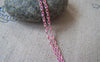 Accessories - 16 Ft (5m) Of Pink Textured Brass Oval Cable Chain 1.5x2.2mm A4417
