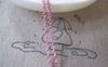 Accessories - 16 Ft (5m) Of Pink Textured Brass Oval Cable Chain 1.5x2.2mm A4417