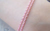 Accessories - 16 Ft (5m) Of Pink Textured Brass Oval Cable Chain 1.5x2.2mm A4417