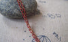 Accessories - 16 Ft (5m) Of Red Textured Brass Oval Cable Chain 2x4mm A4416