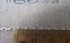 Accessories - 16 Ft (5m) Of White Painted Textured Brass Oval Cable Chain 2x4mm A3029