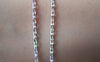 Accessories - 16 Ft (5m) Of White Painted Textured Brass Oval Cable Chain 2x4mm A3029