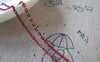 Accessories - 16 Ft (5m) Textured Brass Chain Dark Red Oval Link 1.5x2.2mm A4420