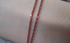 Accessories - 16 Ft (5m) Textured Brass Chain Dark Red Oval Link 1.5x2.2mm A4420