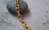 Accessories - 16ft (5m) Gold Tone Aluminium Oval Cable Chain With Unsoldered Links 7x10mm A5070