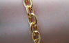 Accessories - 16ft (5m) Gold Tone Aluminium Oval Cable Chain With Unsoldered Links 7x10mm A5070