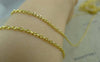 Accessories - 16ft (5m) Gold Tone Brass Textured Chain Oval Cable Link 1.5x2.2mm A5932