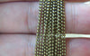 Accessories - 16ft (5m) Of Antique Bronze Brass Bead Chain 1.2mm A3994