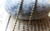 Accessories - 16ft (5m) Of Antique Bronze Brass Bead Chain 1.2mm A3994