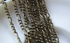 Accessories - 16ft (5m) Of Antique Bronze Brass Figaro Chain Link 2.5x6mm A2023