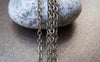Accessories - 16ft (5m) Of Antique Bronze Brass Flat Oval Cable Chain 2mm A2035