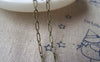 Accessories - 16ft (5m) Of Antique Bronze Brass Long And Short Oval Flat Chain 2x5mm A2726