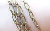 Accessories - 16ft (5m) Of Antique Bronze Brass Long And Short Oval Flat Chain A4075