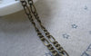 Accessories - 16ft (5m) Of Antique Bronze Steel Figaro Chain Link 3.6x8mm A7594