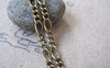 Accessories - 16ft (5m) Of Antique Bronze Steel Figaro Chain Link 5mm A4435