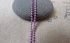 Accessories - 16ft (5m) Of E-Coating Purple Tone Brass Bead Chain Ball Chain 1.5mm A7377
