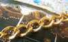 Accessories - 16ft (5m) Of Gold Plated Aluminium Textured Thick Curb Chain Unsoldered Links 7x10mm A4642