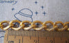 Accessories - 16ft (5m) Of Gold Plated Aluminium Textured Thick Curb Chain Unsoldered Links 7x10mm A4642