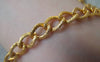 Accessories - 16ft (5m) Of Gold Plated Aluminium Textured Thick Curb Chain Unsoldered Links 7x10mm A4642