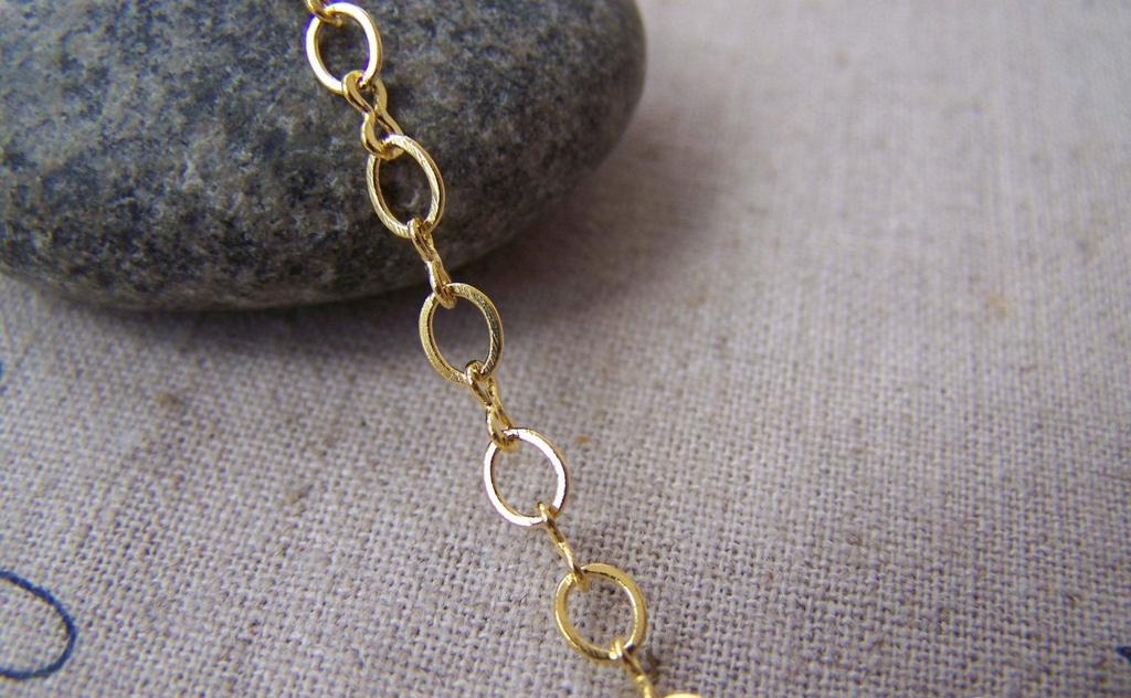 Accessories - 16ft (5m) Of Gold Plated Brass Flat Figure 8 Connector Chain A5021