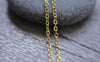 Accessories - 16ft (5m) Of Gold Tone Brass Flat Link Oval Cable Chain 1.5mm A7803