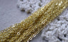Accessories - 16ft (5m) Of Gold Tone Brass Flat Link Oval Cable Chain 1.5mm A7803