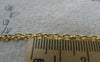 Accessories - 16ft (5m) Of Gold Tone Steel Oval Cable Thick Chain Link 2.6mm A6721