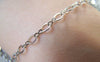 Accessories - 16ft (5m) Of Platinum White Gold Tone Brass Flat Figure 8 Connector Chain Soldered Links A5403