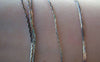 Accessories - 16ft (5m) Of Platinum White Gold Tone Brass Flat Snake Chain Cobra Chain Size 0.8mm A2943