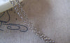 Accessories - 16ft (5m) Of Platinum White Gold Tone Brass Oval Cable Chain Link 2mm A4418