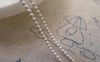 Accessories - 16ft (5m) Of White Electrophoresis Brass Bead Chain 1.5mm A7443