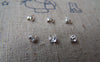 Accessories - 180 Pcs Of Silver Tone Brass Clamshell Bead Tips 4mm For Bead Chain Sized 1.2mm-1.5mm A4065