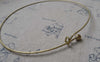 Accessories - 2 Pcs Antique Brass Brushed Neckwire Chaplet Necklace Blanks 130mm A6878