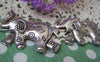 Accessories - 2 Pcs Antique Silver Elephant Pendants 40x56mm A1203