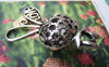 Accessories - 2 Pcs Antique Silver Filigree Love Rabbit Girl Dress Charms Pendants 22x43mm A1143