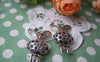 Accessories - 2 Pcs Antique Silver Filigree Love Rabbit Girl Dress Charms Pendants 22x43mm A1143