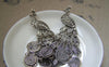 Accessories - 2 Pcs Antique Silver Filigree Peacock Pendants Charms Medium Size 40x74mm A2204