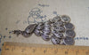 Accessories - 2 Pcs Antique Silver Filigree Peacock Pendants Charms Medium Size 40x74mm A2204