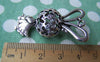 Accessories - 2 Pcs Antique Silver Filigree Rabbit Girl Dress Charms Pendants 22x43mm A1144