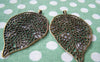Accessories - 2 Pcs Cut Out Large Tree Leaf Charm Pendant