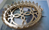 Accessories - 2 Pcs Matte Gold Tone Brass Filigree Oval Base Settings Match 30x40mm Cameo A7153