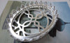 Accessories - 2 Pcs Matte Silver Tone Brass Filigree Oval Base Settings Match 30x40mm Cameo A7158