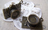 Accessories - 2 Pcs Of Antique Bronze 3D Rhinestone Camera Pendants 21x31mm A2849