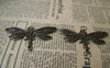 Accessories - 2 Pcs Of Antique Bronze Dragonfly Charms Pendants 42x73mm A1817