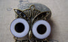 Accessories - 2 Pcs Of Antique Bronze Enamel Epoxy Owl Parts Pendants 41x84mm A3844
