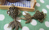Accessories - 2 Pcs Of Antique Bronze Filigree Goldfish Pendants Charms 20x41mm A1799