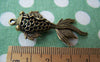 Accessories - 2 Pcs Of Antique Bronze Filigree Goldfish Pendants Charms 20x41mm A1799