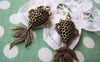 Accessories - 2 Pcs Of Antique Bronze Filigree Goldfish Pendants Charms 20x41mm A1799