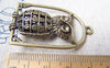Accessories - 2 Pcs Of Antique Bronze Huge Filigree 3D Owl Pendants  29x46mm A2904